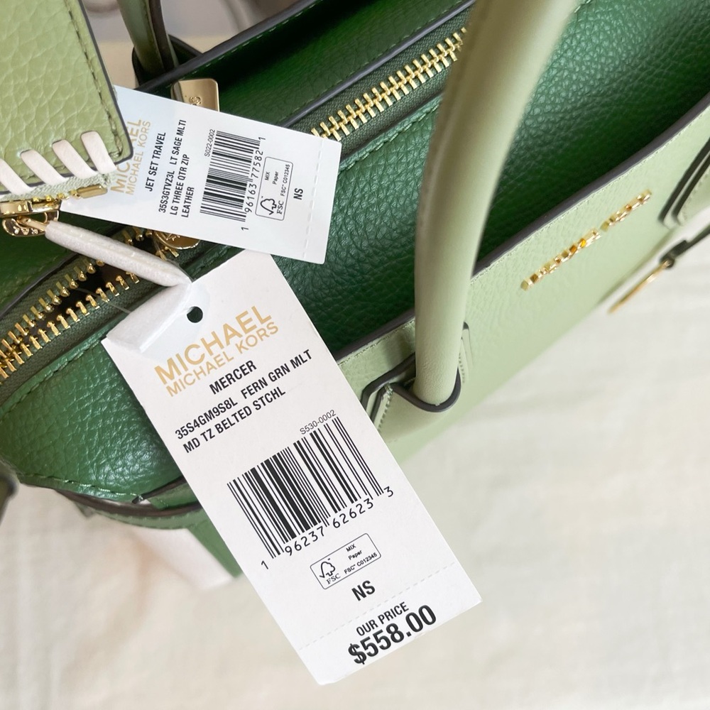 🍀NeW! Michael Kors Mercer Belted Satchel Set - Picture 9 of 11